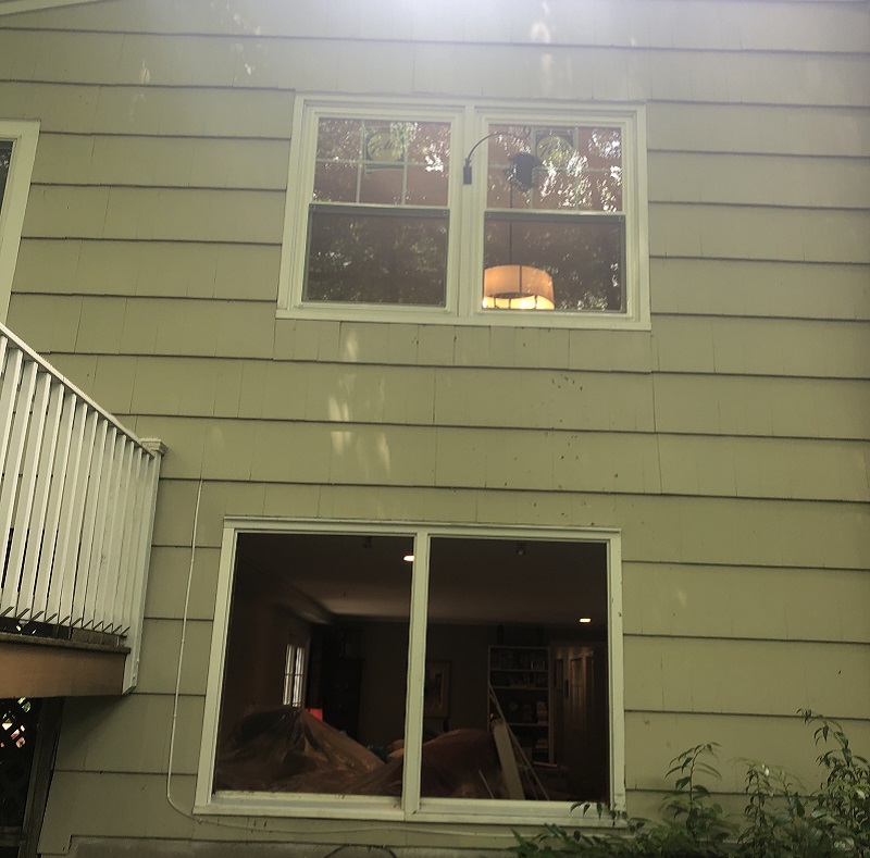 Demo the double hung windows